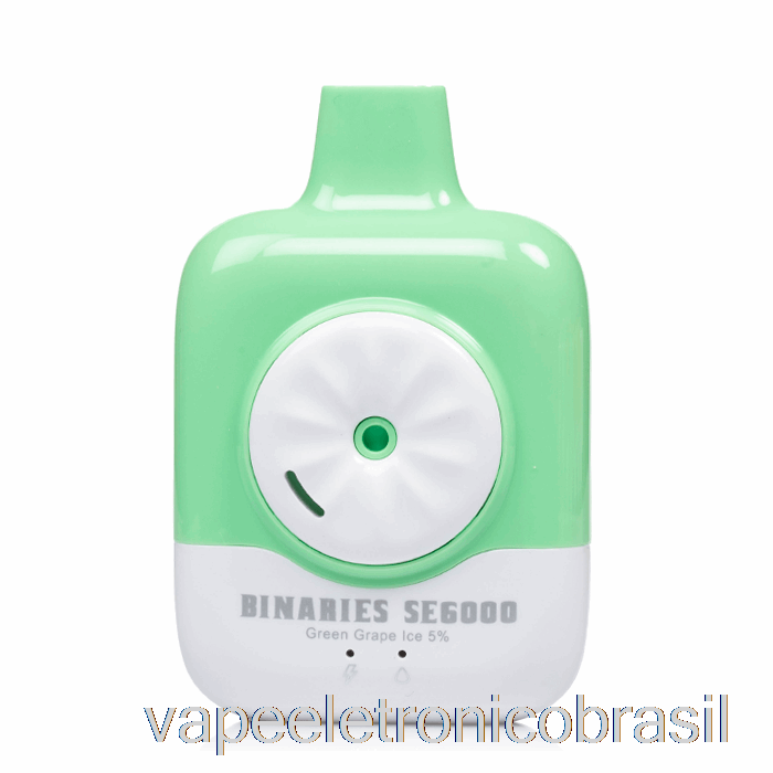 Vape Eletrônico Horizonte Binários Se6000 Descartável Gelo De Uva Verde